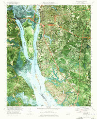 Wilmington North Carolina Historical topographic map, 1:24000 scale, 7.5 X 7.5 Minute, Year 1970