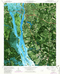Wilmington North Carolina Historical topographic map, 1:24000 scale, 7.5 X 7.5 Minute, Year 1970