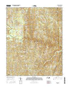 Wilton North Carolina Current topographic map, 1:24000 scale, 7.5 X 7.5 Minute, Year 2016