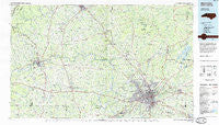Winston-Salem North Carolina Historical topographic map, 1:100000 scale, 30 X 60 Minute, Year 1984