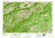 Winston-Salem North Carolina Historical topographic map, 1:250000 scale, 1 X 2 Degree, Year 1962