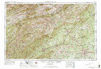 Winston-Salem North Carolina Historical topographic map, 1:250000 scale, 1 X 2 Degree, Year 1953