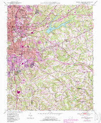 Winston-Salem East North Carolina Historical topographic map, 1:24000 scale, 7.5 X 7.5 Minute, Year 1950