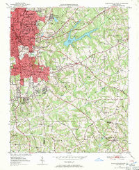 Winston-Salem East North Carolina Historical topographic map, 1:24000 scale, 7.5 X 7.5 Minute, Year 1950
