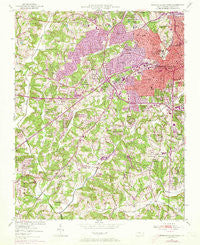 Winston-Salem West North Carolina Historical topographic map, 1:24000 scale, 7.5 X 7.5 Minute, Year 1950
