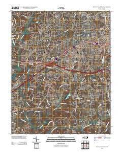 Winston-Salem West North Carolina Historical topographic map, 1:24000 scale, 7.5 X 7.5 Minute, Year 2010