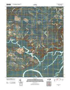 Woodard North Carolina Historical topographic map, 1:24000 scale, 7.5 X 7.5 Minute, Year 2010