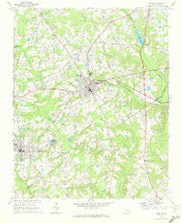 Zebulon North Carolina Historical topographic map, 1:24000 scale, 7.5 X 7.5 Minute, Year 1968