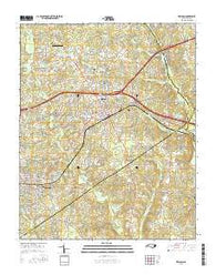 Zebulon North Carolina Current topographic map, 1:24000 scale, 7.5 X 7.5 Minute, Year 2016