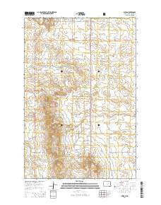 Amidon North Dakota Current topographic map, 1:24000 scale, 7.5 X 7.5 Minute, Year 2014