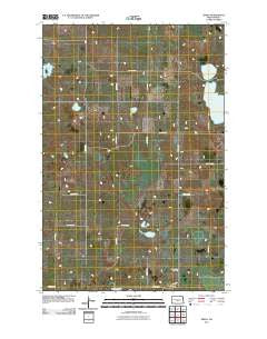 Arena North Dakota Historical topographic map, 1:24000 scale, 7.5 X 7.5 Minute, Year 2011