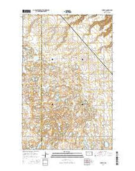 Aurelia North Dakota Current topographic map, 1:24000 scale, 7.5 X 7.5 Minute, Year 2014