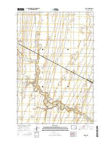 Ayr SE North Dakota Current topographic map, 1:24000 scale, 7.5 X 7.5 Minute, Year 2014