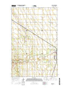 Backoo North Dakota Current topographic map, 1:24000 scale, 7.5 X 7.5 Minute, Year 2014