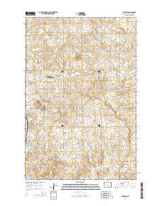 Baldwin North Dakota Current topographic map, 1:24000 scale, 7.5 X 7.5 Minute, Year 2014