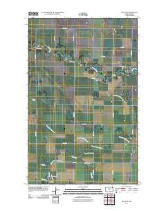Bathgate North Dakota Historical topographic map, 1:24000 scale, 7.5 X 7.5 Minute, Year 2011