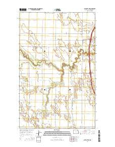 Bathgate NE North Dakota Current topographic map, 1:24000 scale, 7.5 X 7.5 Minute, Year 2014