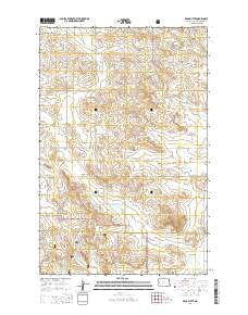 Bear Butte North Dakota Current topographic map, 1:24000 scale, 7.5 X 7.5 Minute, Year 2014