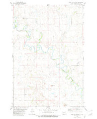 Bell Coulee West North Dakota Historical topographic map, 1:24000 scale, 7.5 X 7.5 Minute, Year 1980