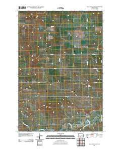 Bell Coulee East North Dakota Historical topographic map, 1:24000 scale, 7.5 X 7.5 Minute, Year 2011