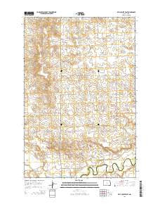 Bell Coulee East North Dakota Current topographic map, 1:24000 scale, 7.5 X 7.5 Minute, Year 2014