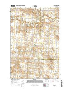 Bentley North Dakota Current topographic map, 1:24000 scale, 7.5 X 7.5 Minute, Year 2014