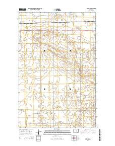 Berwick North Dakota Current topographic map, 1:24000 scale, 7.5 X 7.5 Minute, Year 2014