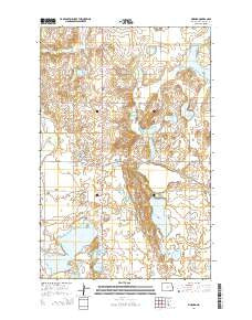 Binford North Dakota Current topographic map, 1:24000 scale, 7.5 X 7.5 Minute, Year 2014