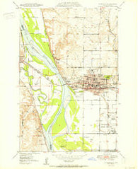 Bismarck North Dakota Historical topographic map, 1:24000 scale, 7.5 X 7.5 Minute, Year 1950