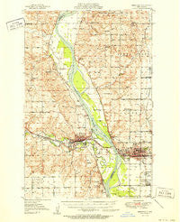 Bismarck North Dakota Historical topographic map, 1:62500 scale, 15 X 15 Minute, Year 1951