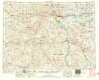 Bismarck North Dakota Historical topographic map, 1:250000 scale, 1 X 2 Degree, Year 1958