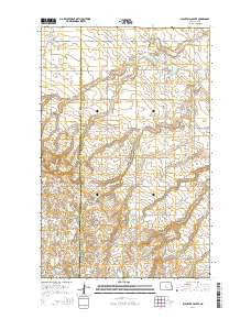 Blacktail Coulee North Dakota Current topographic map, 1:24000 scale, 7.5 X 7.5 Minute, Year 2014