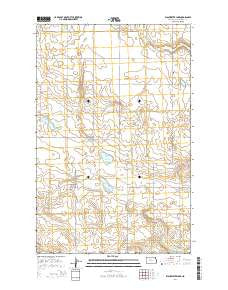 Blackwater Lake North Dakota Current topographic map, 1:24000 scale, 7.5 X 7.5 Minute, Year 2014