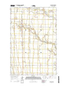 Blanchard North Dakota Current topographic map, 1:24000 scale, 7.5 X 7.5 Minute, Year 2014