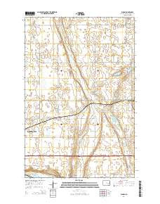 Bloom North Dakota Current topographic map, 1:24000 scale, 7.5 X 7.5 Minute, Year 2014