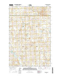 Bluegrass North Dakota Current topographic map, 1:24000 scale, 7.5 X 7.5 Minute, Year 2014