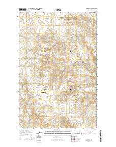 Bonetraill North Dakota Current topographic map, 1:24000 scale, 7.5 X 7.5 Minute, Year 2014