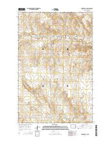Bonetraill SE North Dakota Current topographic map, 1:24000 scale, 7.5 X 7.5 Minute, Year 2014