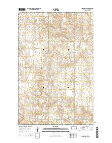 Bonetraill SW North Dakota Current topographic map, 1:24000 scale, 7.5 X 7.5 Minute, Year 2014