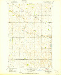 Brantford North Dakota Historical topographic map, 1:24000 scale, 7.5 X 7.5 Minute, Year 1950
