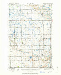 Brantford North Dakota Historical topographic map, 1:62500 scale, 15 X 15 Minute, Year 1944