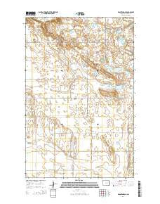 Brantford NE North Dakota Current topographic map, 1:24000 scale, 7.5 X 7.5 Minute, Year 2014