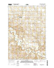 Bratburg Butte North Dakota Current topographic map, 1:24000 scale, 7.5 X 7.5 Minute, Year 2014