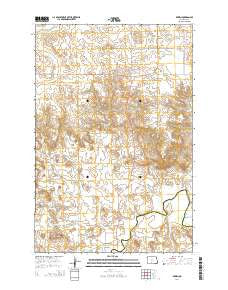Breien North Dakota Current topographic map, 1:24000 scale, 7.5 X 7.5 Minute, Year 2014