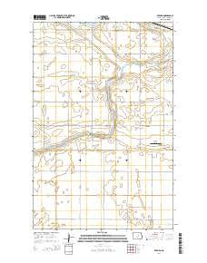 Bremen North Dakota Current topographic map, 1:24000 scale, 7.5 X 7.5 Minute, Year 2014