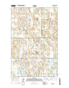 Brocket North Dakota Current topographic map, 1:24000 scale, 7.5 X 7.5 Minute, Year 2014