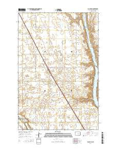 Buchanan North Dakota Current topographic map, 1:24000 scale, 7.5 X 7.5 Minute, Year 2014