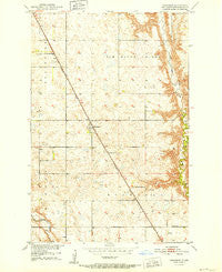Buchanan North Dakota Historical topographic map, 1:24000 scale, 7.5 X 7.5 Minute, Year 1952