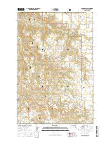 Buckskin Butte North Dakota Current topographic map, 1:24000 scale, 7.5 X 7.5 Minute, Year 2014