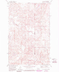 Bull Butte North Dakota Historical topographic map, 1:24000 scale, 7.5 X 7.5 Minute, Year 1974